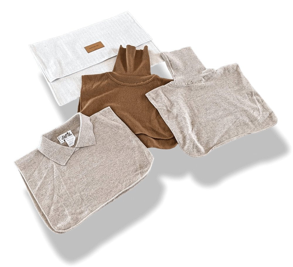 Hermes Unisex Jumping HUNTING SET in 100% Cashmere Lot of 2 Turtlenecks and 1 Polo Neck, BNEW! - poupishop