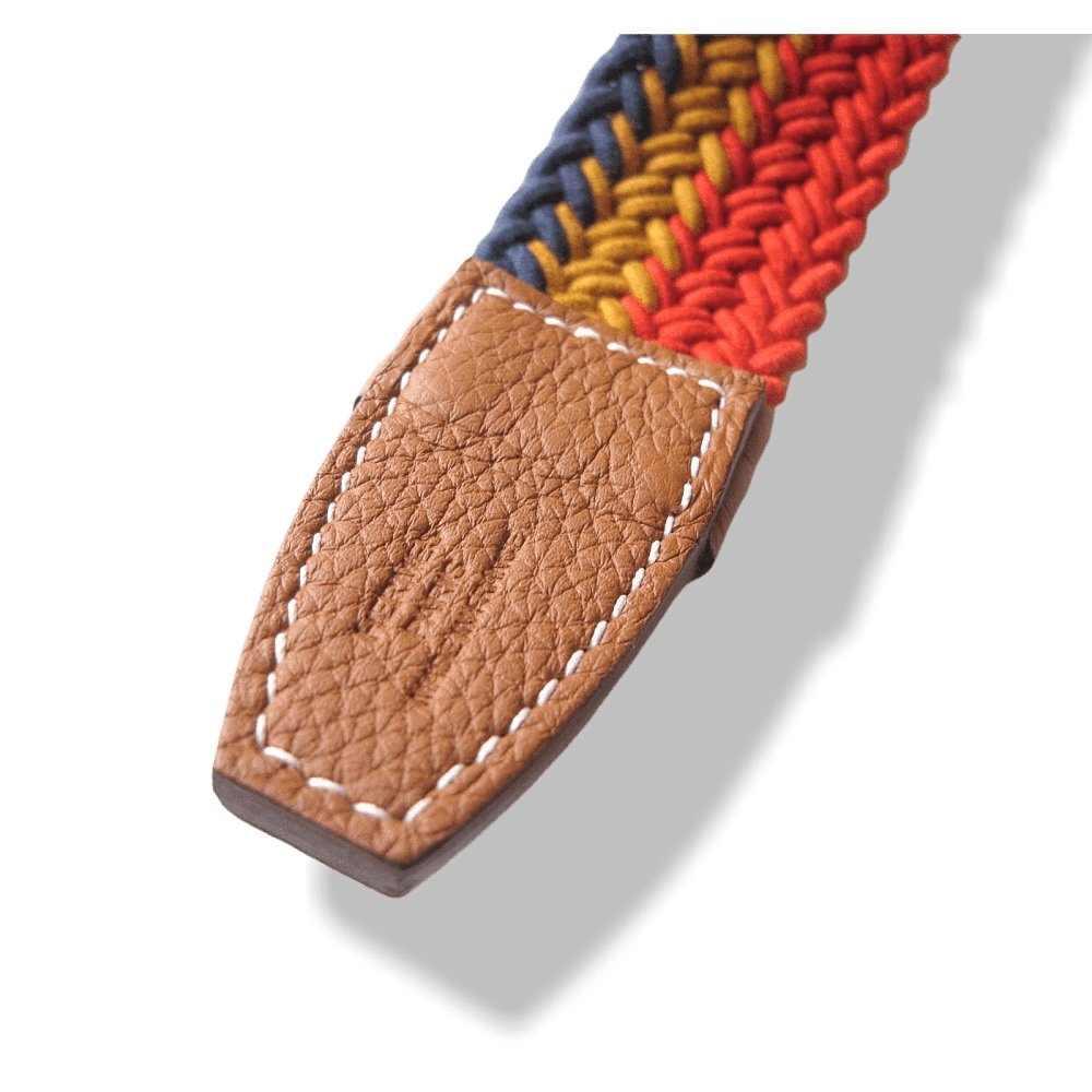 Hermes Unisex Multi Colors Braided Cotton & Calfskin Leather Etriviere Belt, NIB! - poupishop