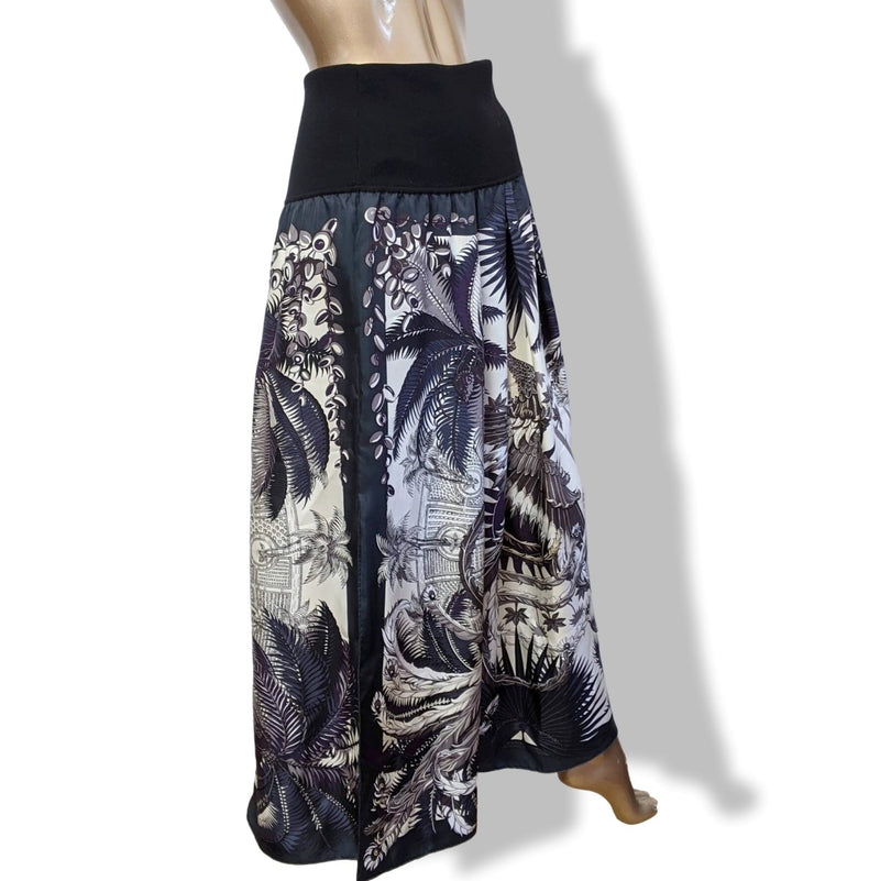 Hermes Vert/Anthracite/Vanille MYTHIQUES PHOENIX TWILLAINE Long Skirt, Rare, Grail, Sz40 - poupishop