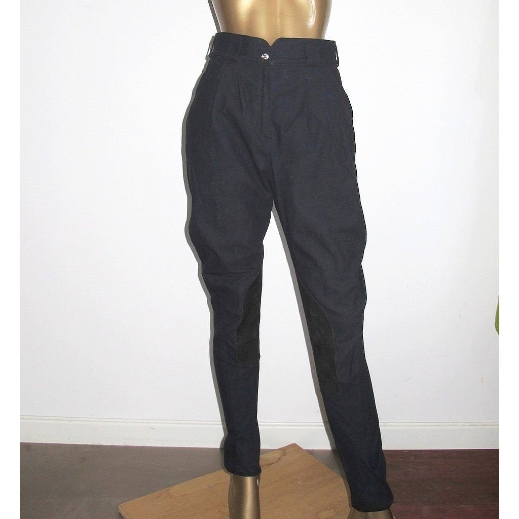 Hermes Vintage Black Ladies Horse Riding Breeches Jodhpurs Sz40 - poupishop