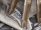 Hermes Vintage Gris/Blanc VIEILLE CHINE Long Sleeves Top Mesh Maille de Jersey de Soie, Rare! - poupishop