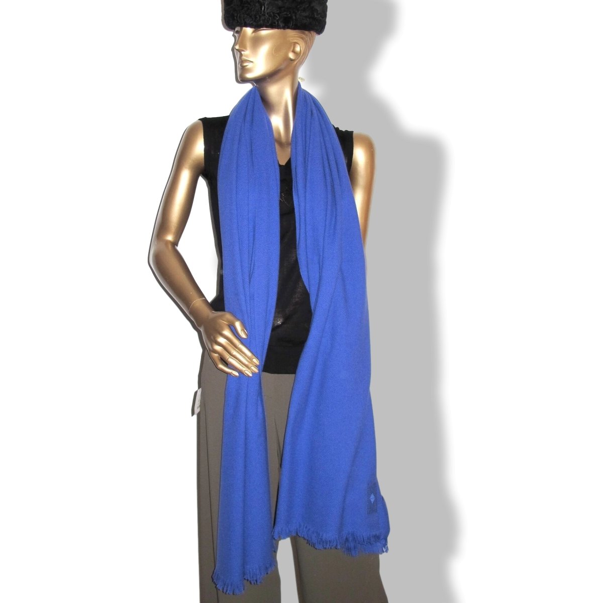 Hermes Violet ETOLE CACHEMIRE SOFT Fringed Stole 100% Cashmere 72 x 220 cm, BNWT - poupishop