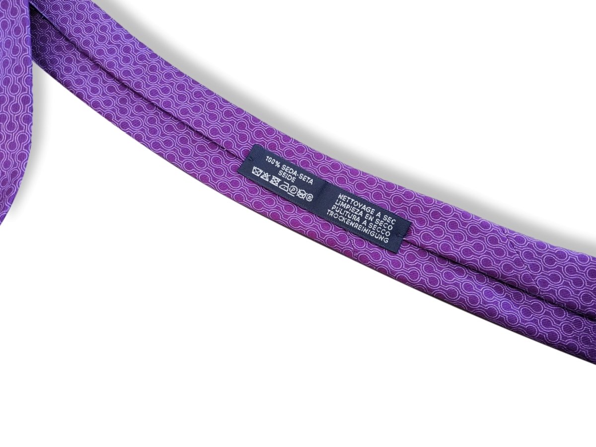 Hermes Violet Special Issue for Alzheimer's Association Twill Silk Tie 9 cm Nr. 606149 UA, New! - poupishop