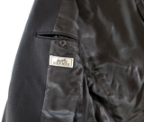 Hermes Noir/Noir 100% Virgin Wool with Lambskin Details Men's Jacket Sz50