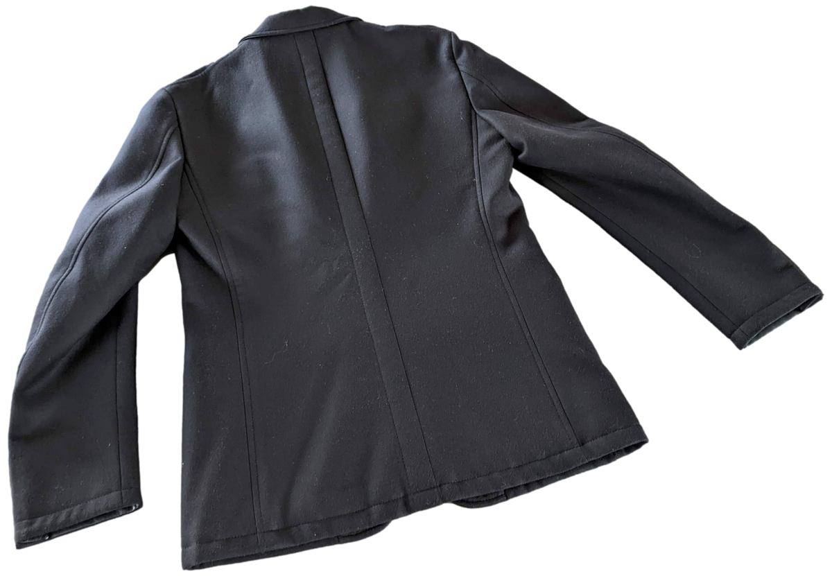 Hermes Noir/Noir 100% Virgin Wool with Lambskin Details Men's Jacket Sz50