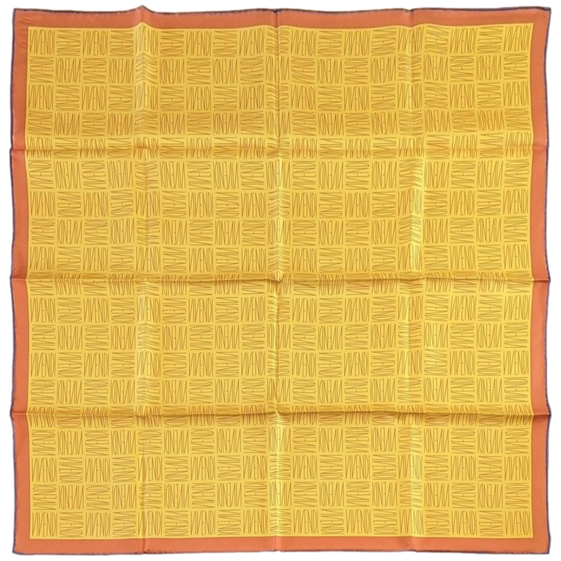 Hermes for Vivendi Jaune/Orange 1996 Special Issue Twill Silk Scarf 90cm