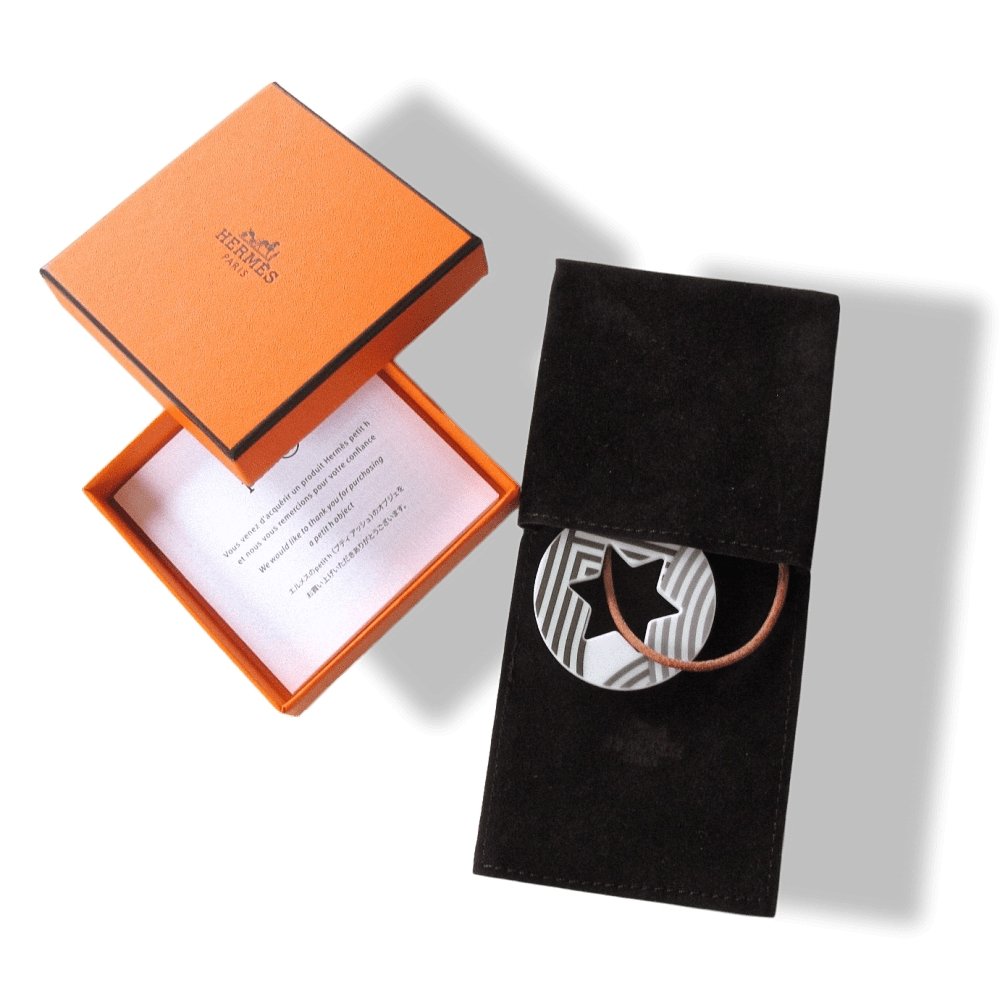 Hermes White Ceramic Star Petit H Bag Charm Keyring Key Rings, NIB! - poupishop
