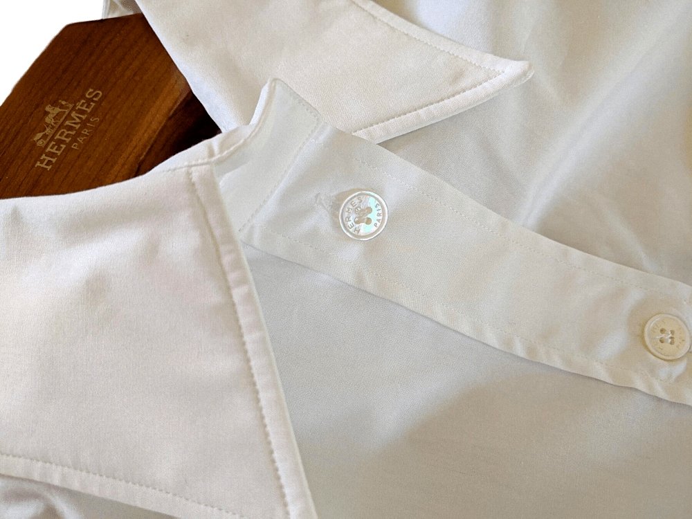 Hermes White Cotton Woman Shirt Sz40, BNEW! - poupishop