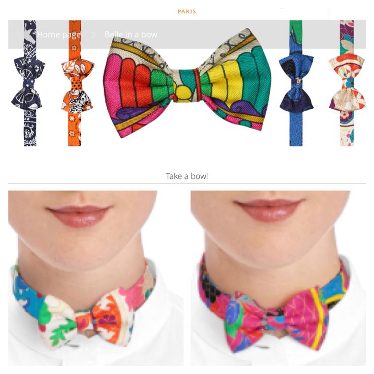 Hermes White Modernisme Tropical NOEUD PAPILLON EN CARRE Mini Bow Tie for Woman Twil Silk, NIB! - poupishop