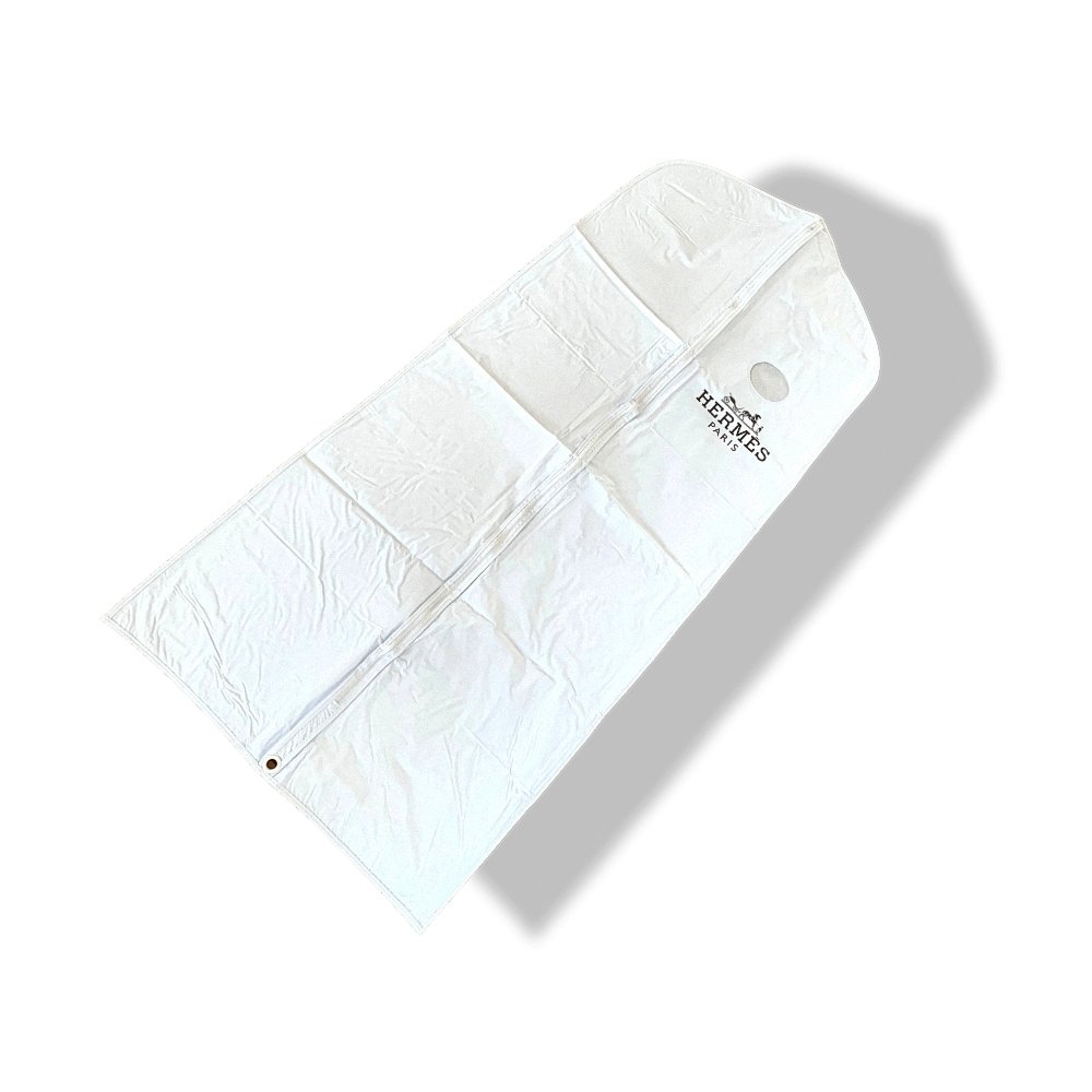 Hermes White Nylon Cover, New! - poupishop