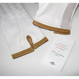 Hermes White/Grey/Tobacco Chevreau Leather Gloves Sz7, NWT! - poupishop