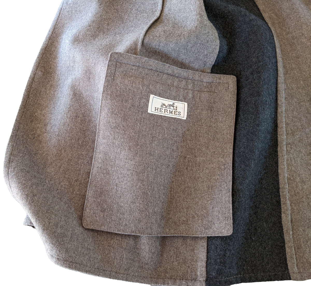 Hermes Mole/Anthracite 100% Virgin Wool Men's Jacket Sz54