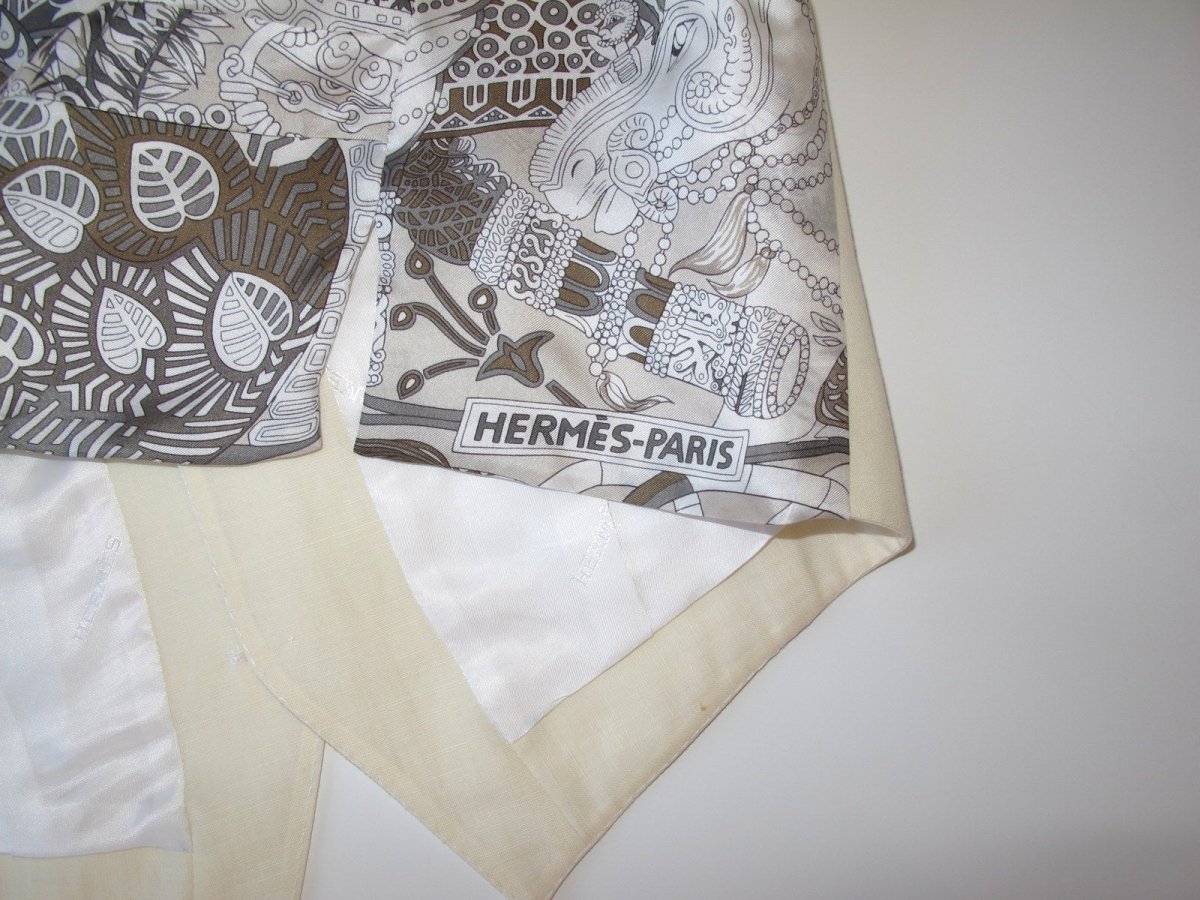 Hermes Wool/Linen/Mohair & Print Silk Au Fil du Carre A. Faivre Men Vest, New! - poupishop