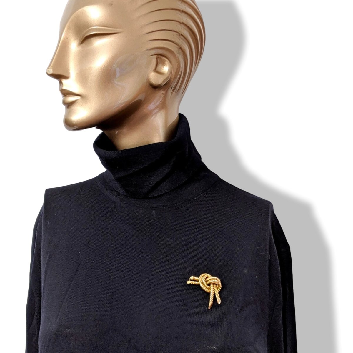 Hermes Yellow Gold 750 Cordage Sailor's Knot Brooch, Superb! - poupishop