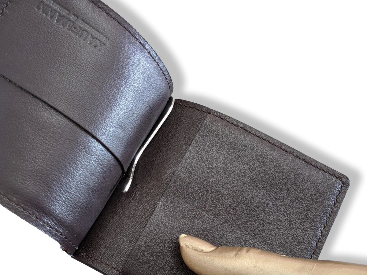 Kaufmann Brown Elephant Skin Money Clip - Card holder, Rare, New! - poupishop