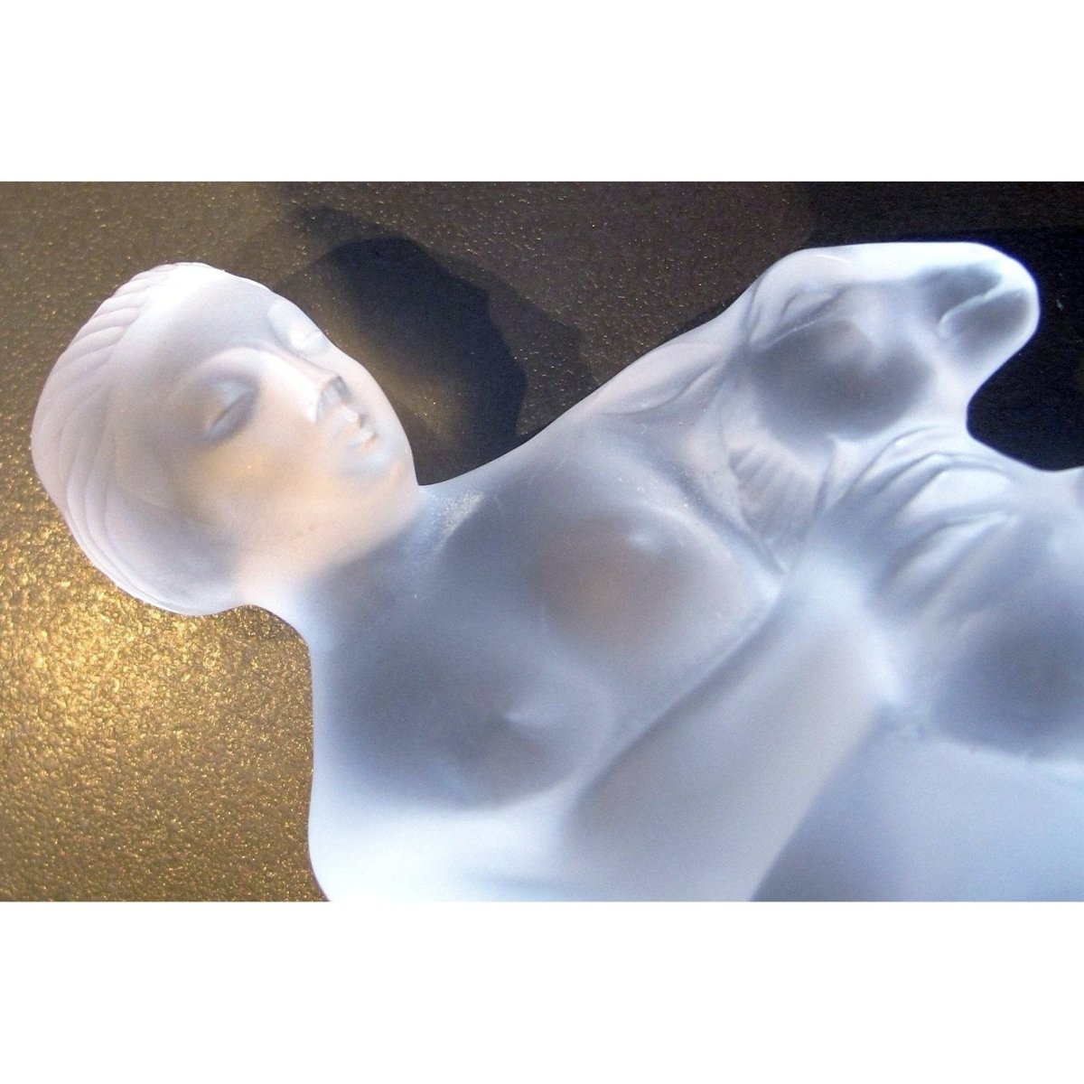 Lalique Nude "Leda and the Goat" Crystal Art Glass Figurine Paperweight - poupishop