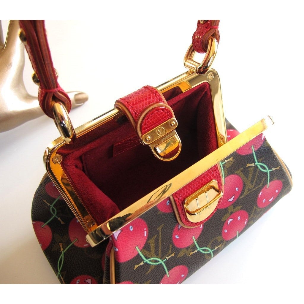 Louis Vuitton 2005 Precious Cherries Murakami Sac Fermoir Bag TPM - poupishop