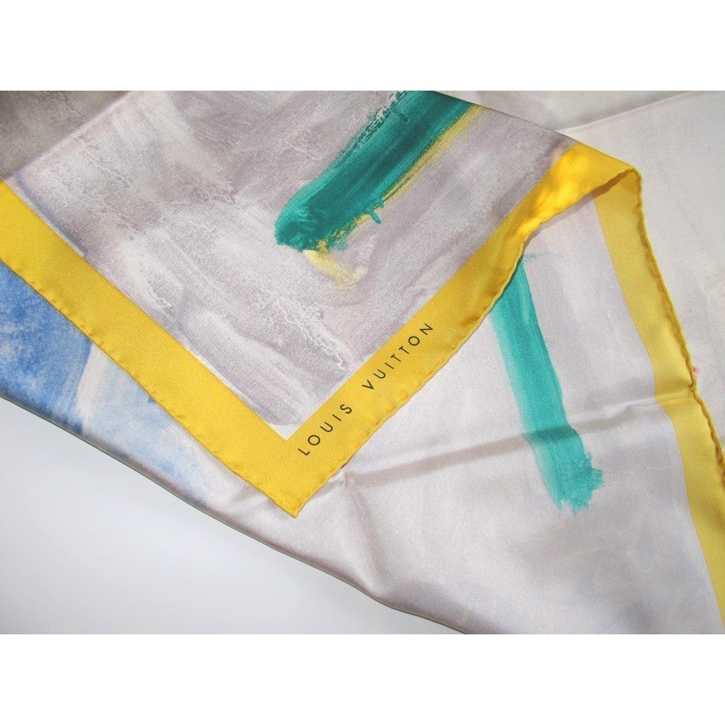 Louis Vuitton 2007 Alberto Giacometti Special Edt Artist Silk Scarf, NIB! - poupishop