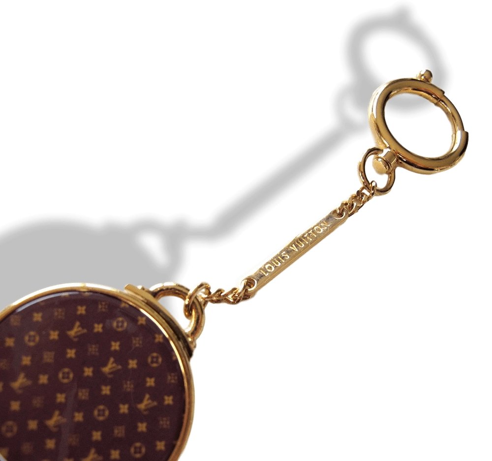 Louis Vuitton Micro Boite Chapeau with Mirror Bag Charm Key Holder Keyrings, NIB! - poupishop