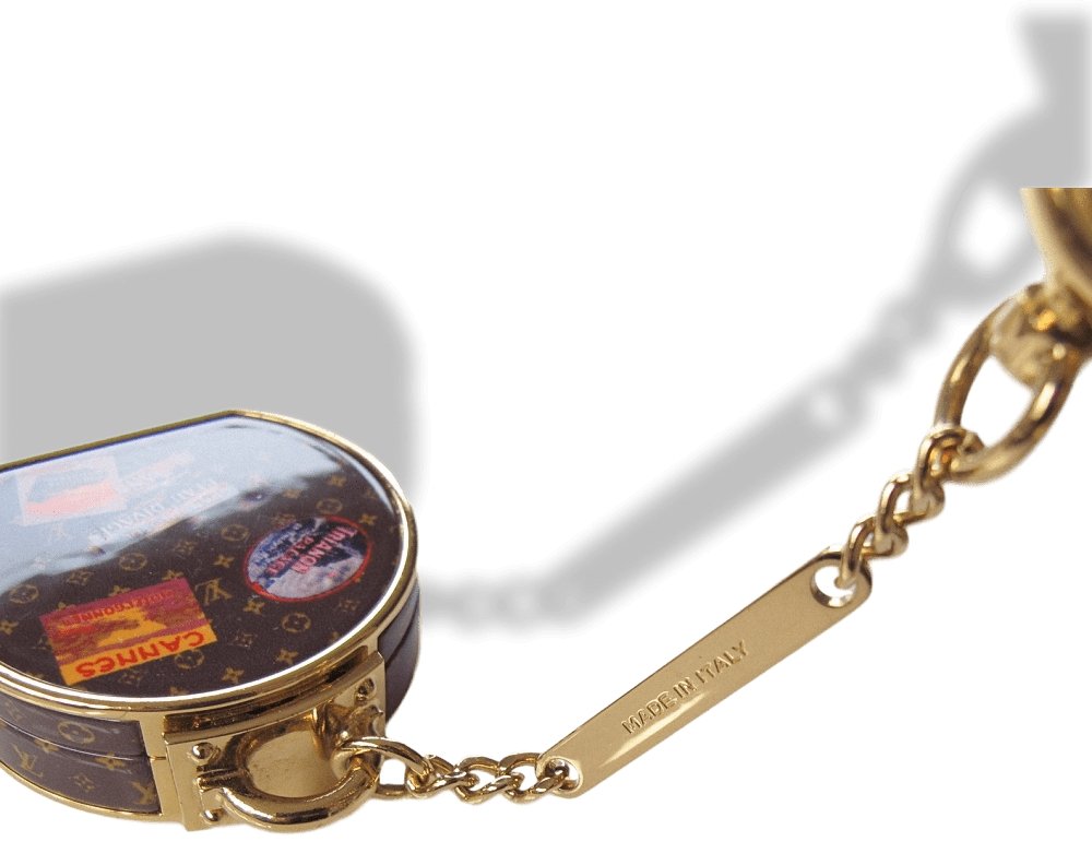Louis Vuitton Micro Boite Chapeau with Mirror Bag Charm Key Holder Keyrings, NIB! - poupishop