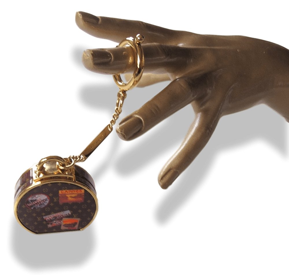 Louis Vuitton Micro Boite Chapeau with Mirror Bag Charm Key Holder Keyrings, NIB! - poupishop