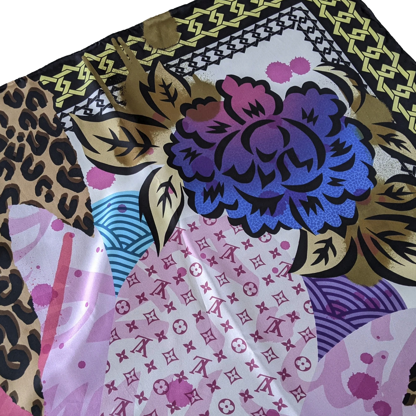 Louis Vuitton & Aiko Limited Artist Scarf Silk Shawl 140