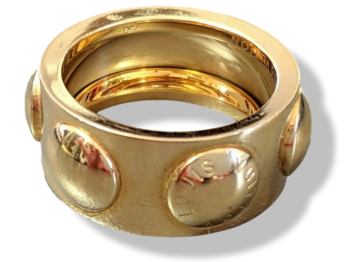 Louis Vuitton Unisex Yellow Gold 750 EMPREINTE GM Ring Sz 60, Superb! - poupishop