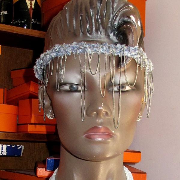 Maison Michel Bouclette Chains Hair Headband, SzL - poupishop