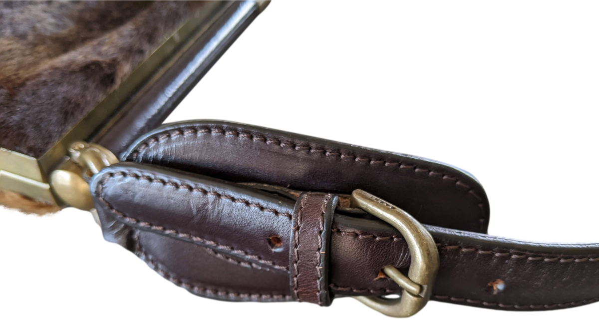 Marni Vintage Foal Fur/Patent Leather Old Malette Bag 36 cm