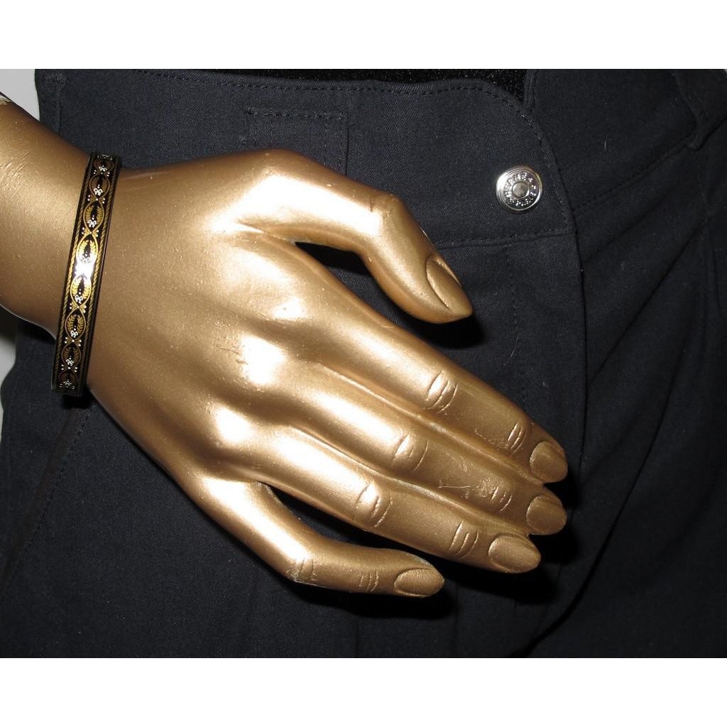 Michaela Frey Vintage Enamelled Bangle and Brooch Set - poupishop