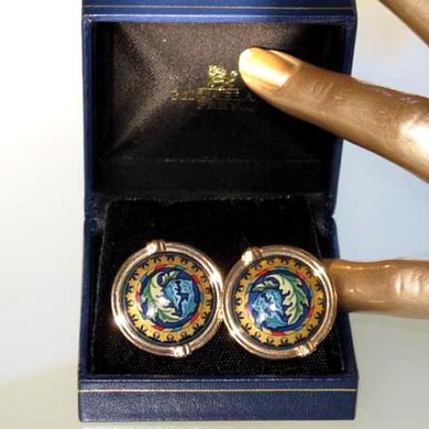 Michaela Frey Wien Enamelled Clip on Earrings, NIB! - poupishop