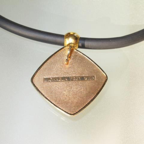 Michaela Frey Wien Gold Enamelled Lotus Choker Necklace, NIB! - poupishop