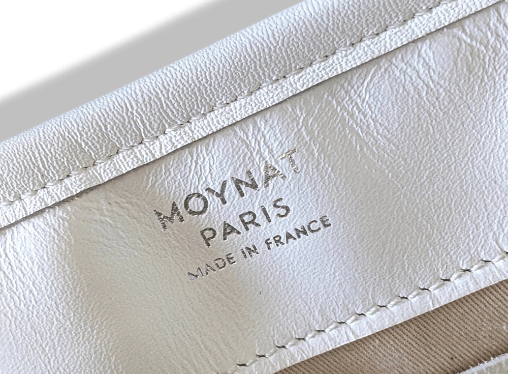 Moynat 2015 Blue/White Leather Casual Week-end RIVAGE TOTE BAG 35 - poupishop