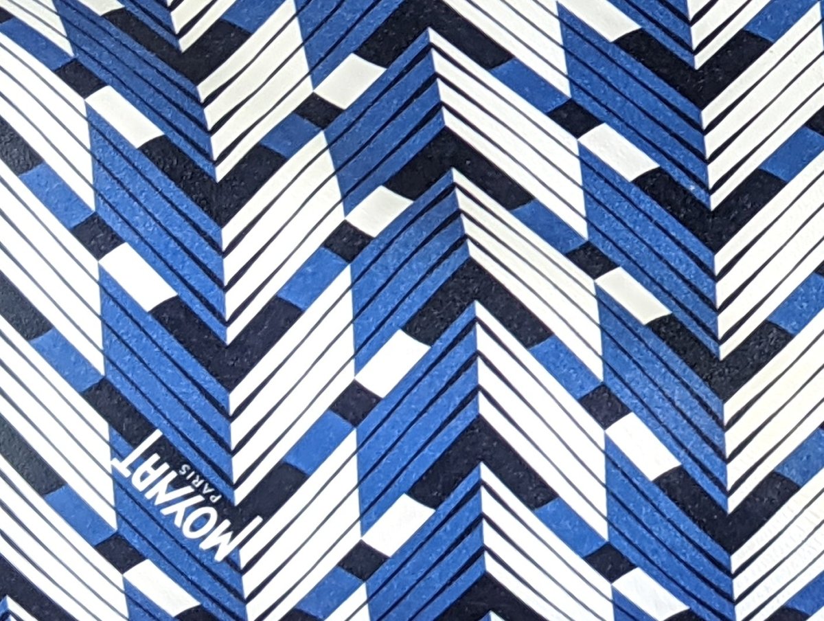 Moynat 2015 Blue/White Leather Casual Week-end RIVAGE TOTE BAG 35 - poupishop