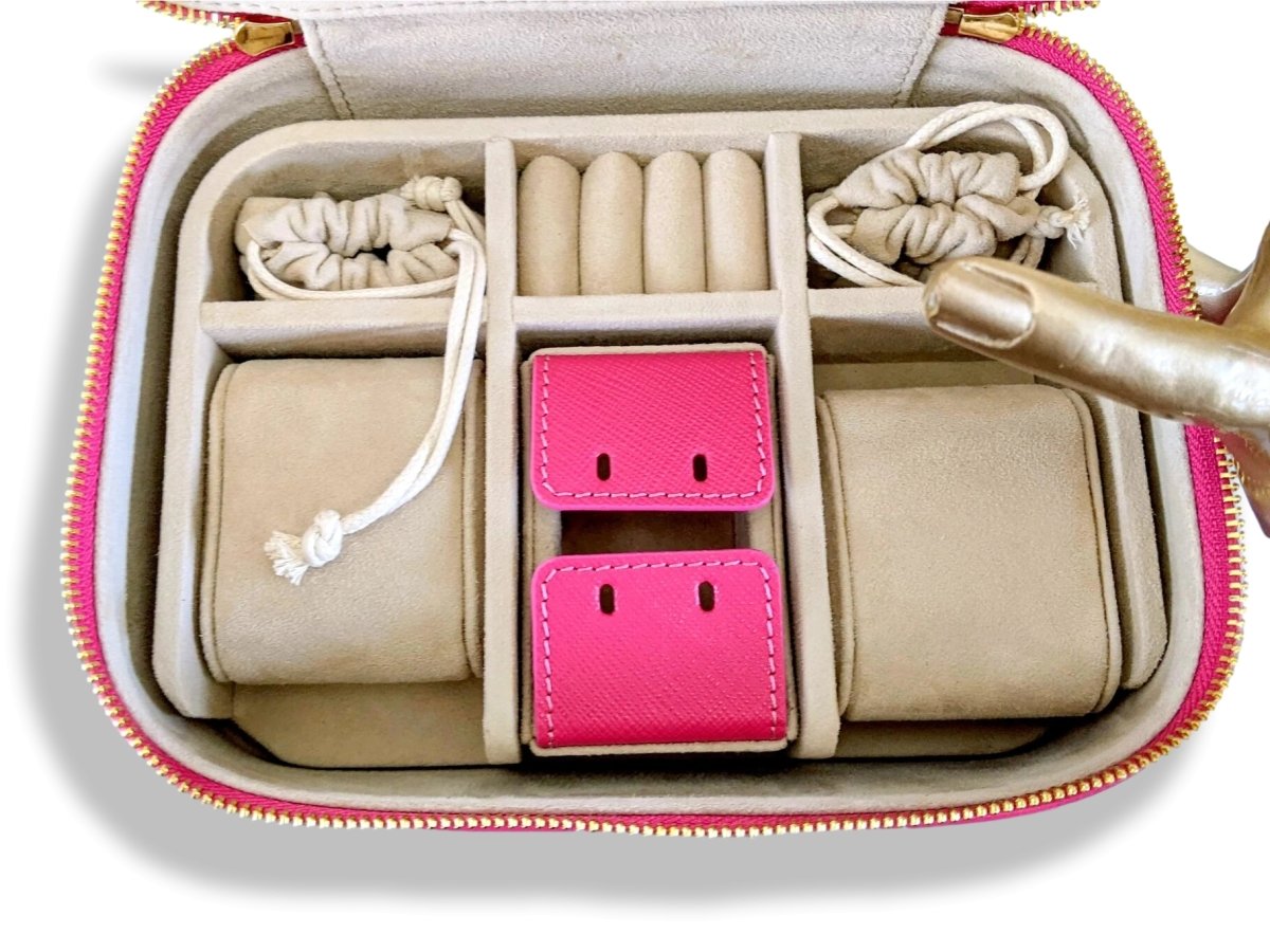 Patek Philippe Fuschsia Leather Jewelry Travel Box Case VIP, NIB! - poupishop