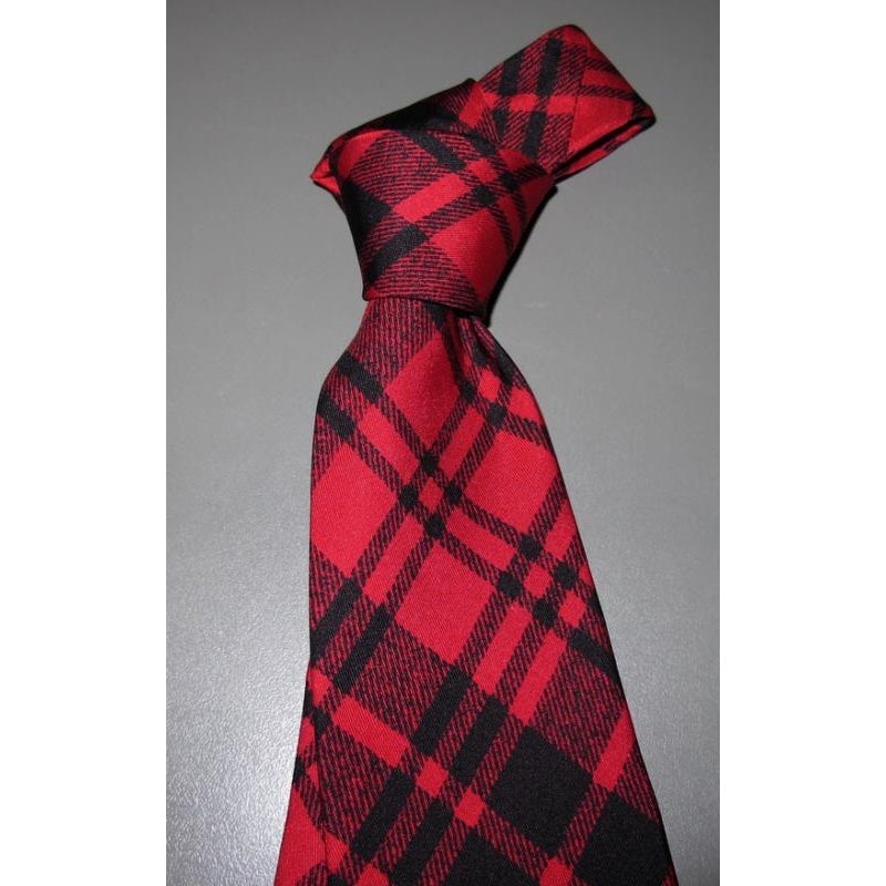 Polo Ralph Lauren Red Tartan Husky Dog Silk Tie, NWT! - poupishop