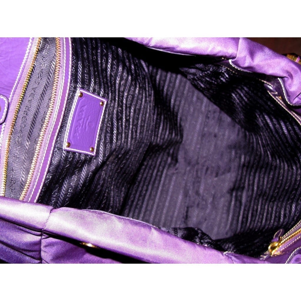 Prada 2008 Anemone Nylon Tessuto Pietre BR4118 Tote Bag - poupishop