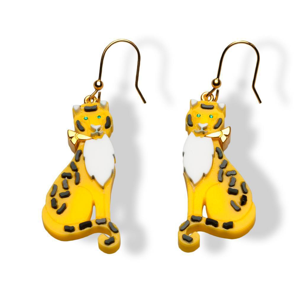 Prada 2011 Collector's Josephine Baker Leopards Clip on Earrings, NIB! - poupishop