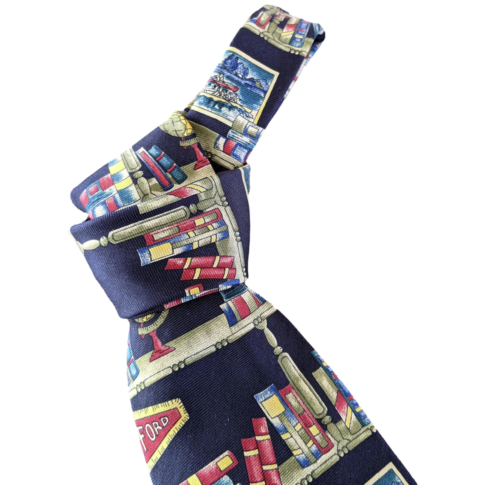 Rico Sangeur Marine Vintage "Oxford" Silk Tie 10cm