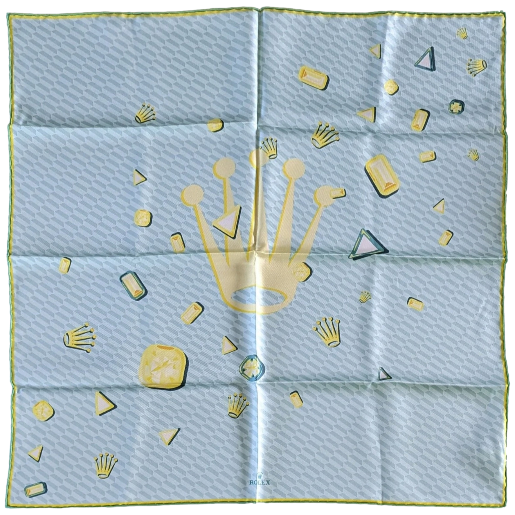 Rolex Aqua/Banana VIP Silk Scarf Carre 53 x53 cm