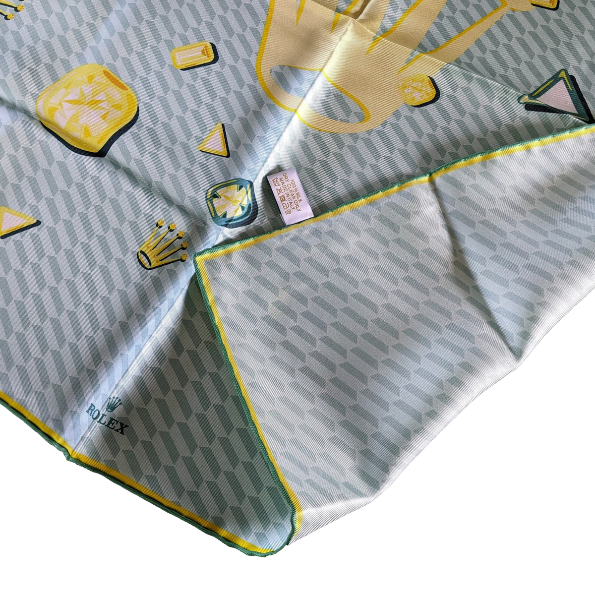 Rolex Aqua/Banana VIP Silk Scarf Carre 53 x53 cm