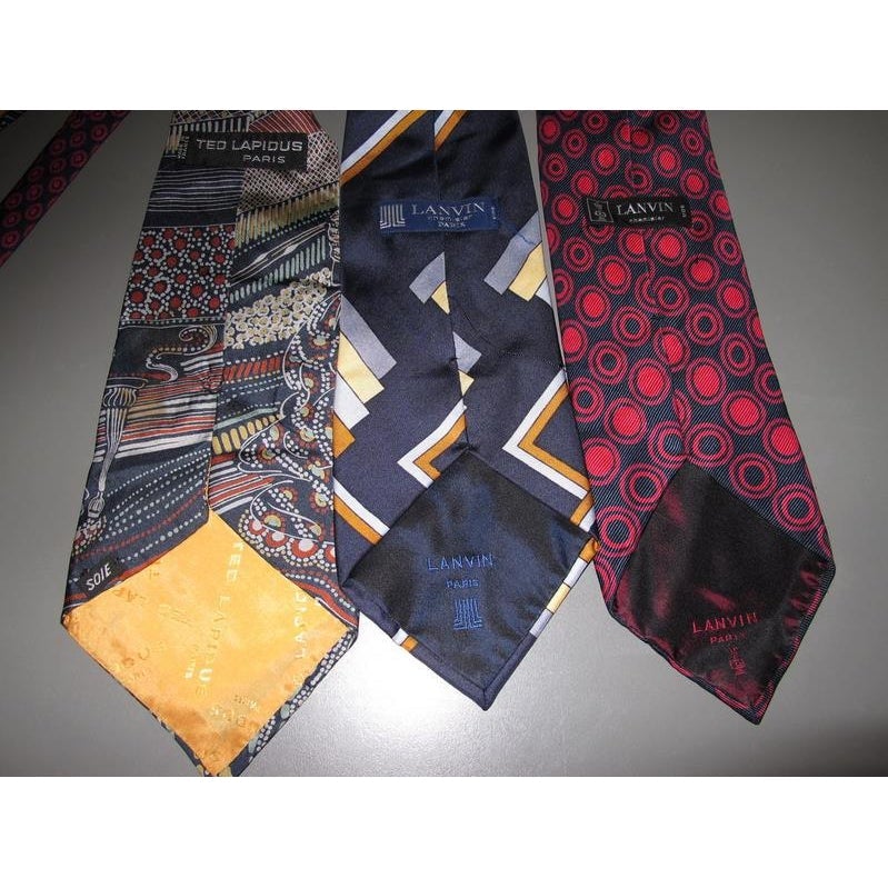 Ted Lapidus, Lanvin Vintage Lot of Ties - poupishop