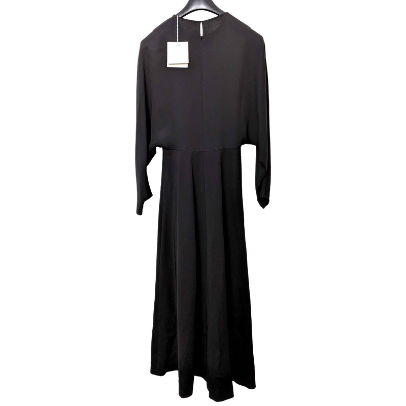 The Row Retro "Cobai" Black Long Dress Gown SzM