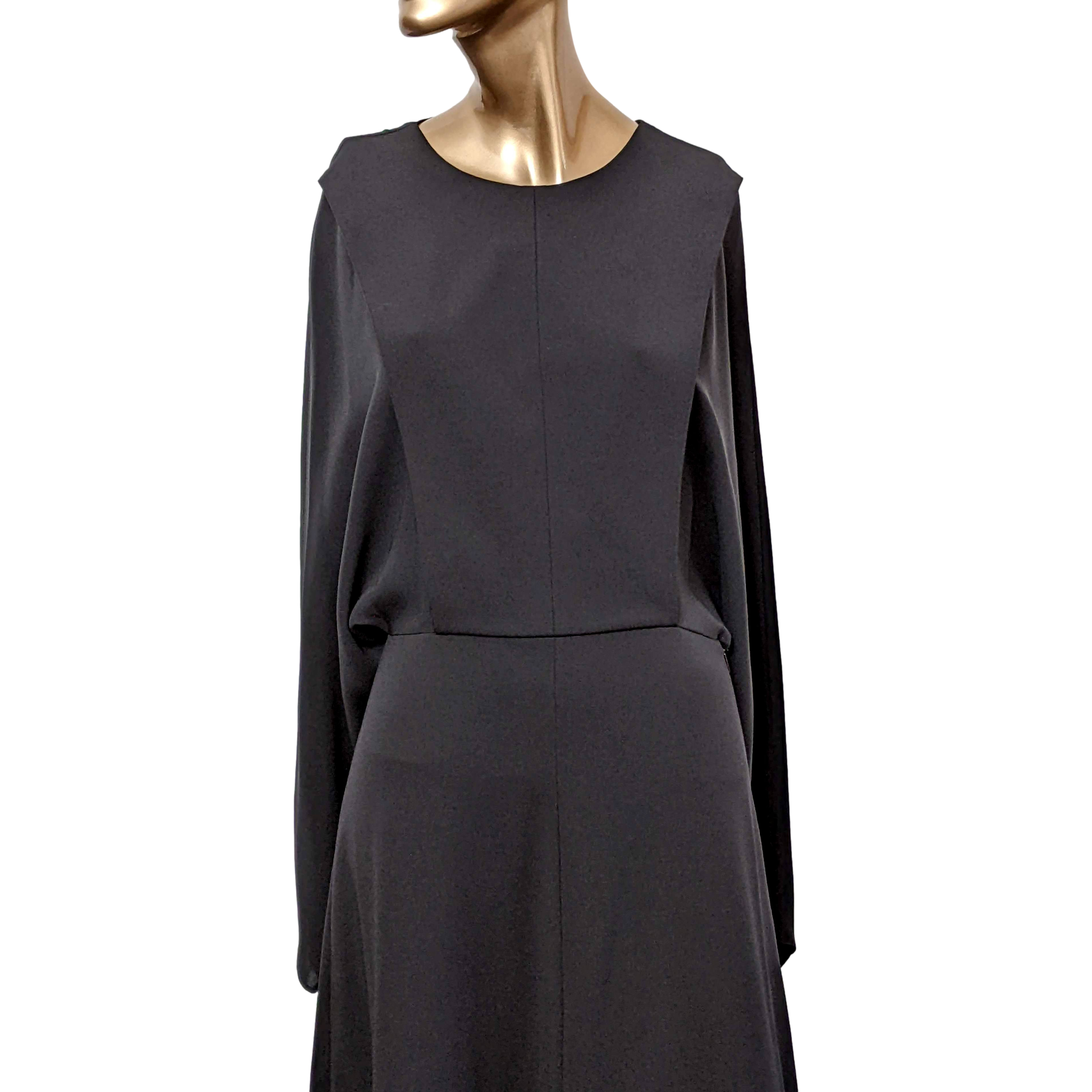 The Row Retro "Cobai" Black Long Dress Gown SzM