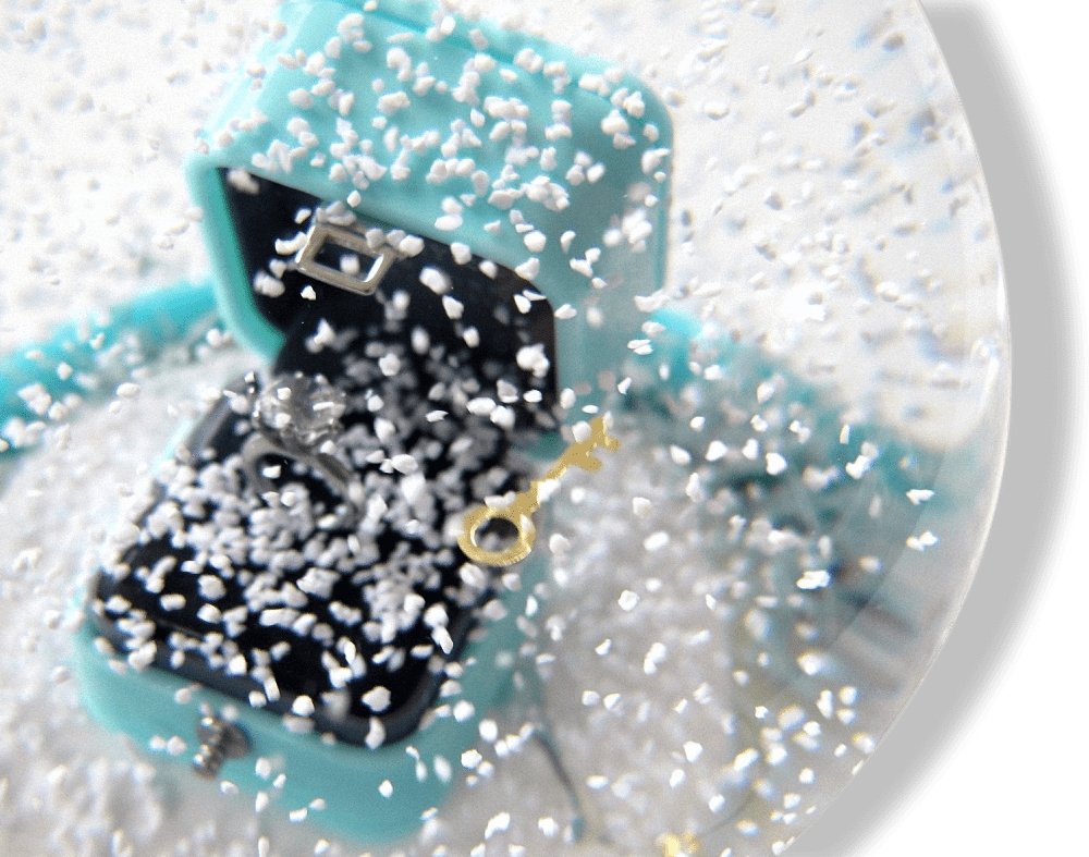 Tiffany & Co Engagement Diamond Ring Solitaire Snowball Globe, NIB! - poupishop