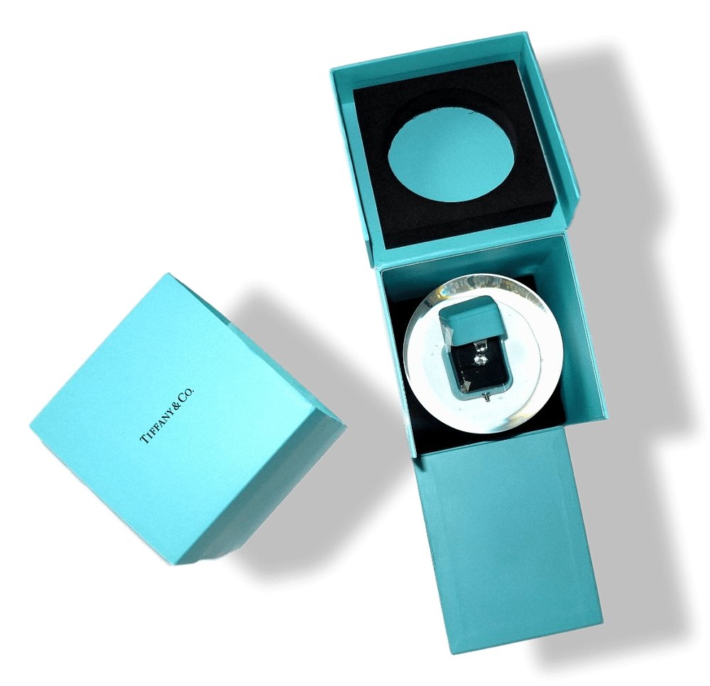 Tiffany & Co Engagement Diamond Ring Solitaire Snowball Globe, NIB! - poupishop