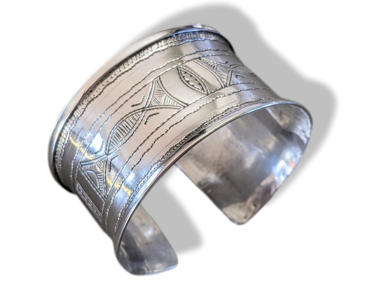 TOUAREG Vintage 1950-60s Cuff Bracelet in Sterling Silver - poupishop