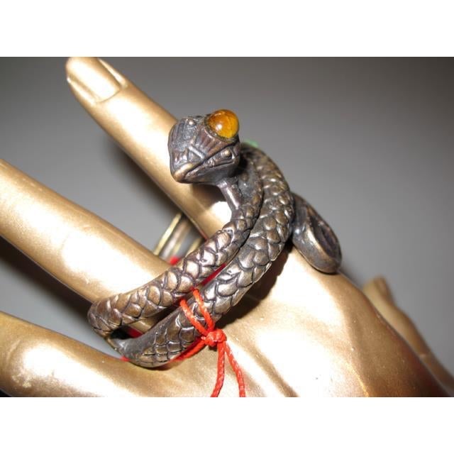 Valentino Garavani 1990cm Aged Metal Snake Cuff Bracelet, Box! - poupishop