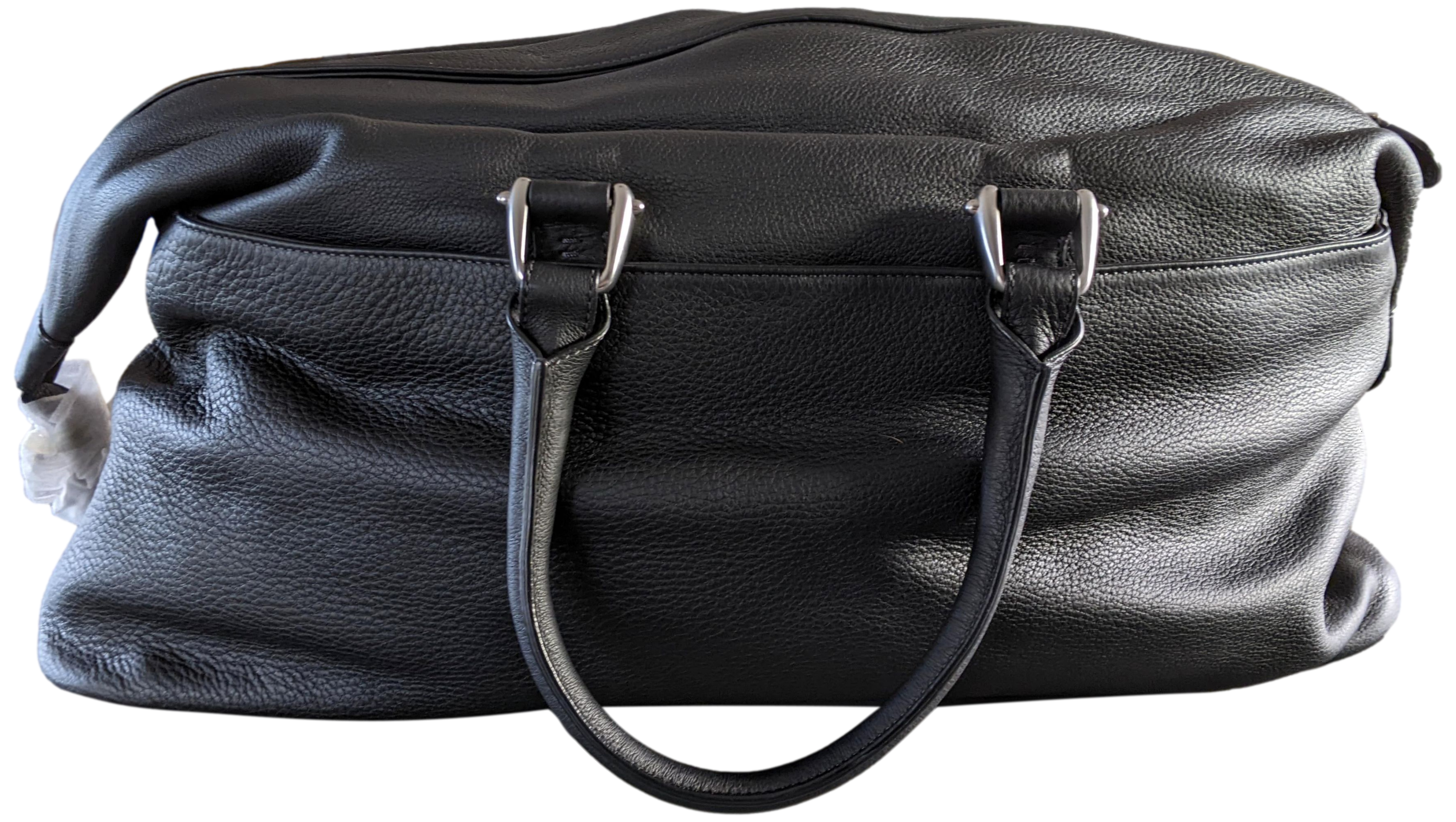 Van Astyn Noir Togo Calfskin Leather Travel Bag 57 cm