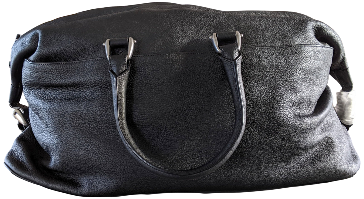 Van Astyn Noir Togo Calfskin Leather Travel Bag 57 cm